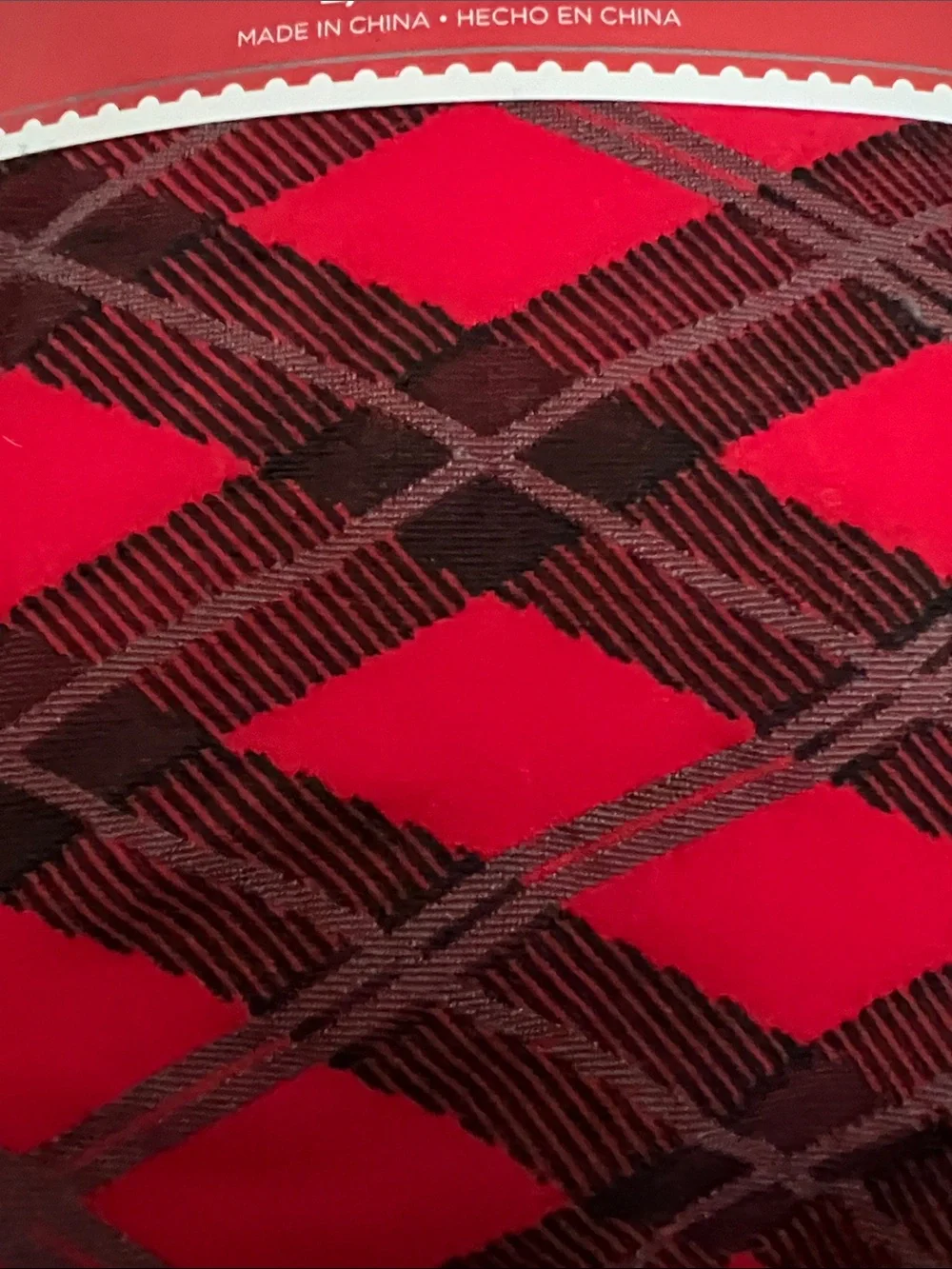 Holiday Time Red & Black Plaid Ladies' Tights